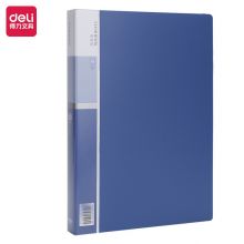 得力(deli)A4/60页商务资料册插袋文件册活页文件夹文件收纳袋活页插袋文件夹5005