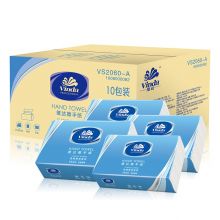 维达(Vinda) 抽纸 200抽*10包擦手纸 XL码加大 酒店厨房餐厅卫生间可用纸巾222mm*226mm 整箱销售VS2060-A