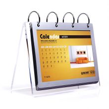 亚克力翻页台牌台卡桌签 活页菜单牌餐牌V型三角展示牌相册台历架6页