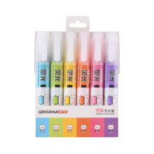 金万年(Genvana)6色荧光笔彩色笔手账笔糖果色标记可爱香味办公学生标记划重点6支/盒拼单/凑单/团购G-05361T